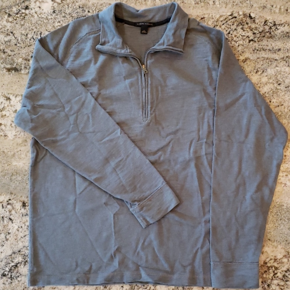 Banana Republic Men's 1/4 Zip Long Sleeve Shirt L